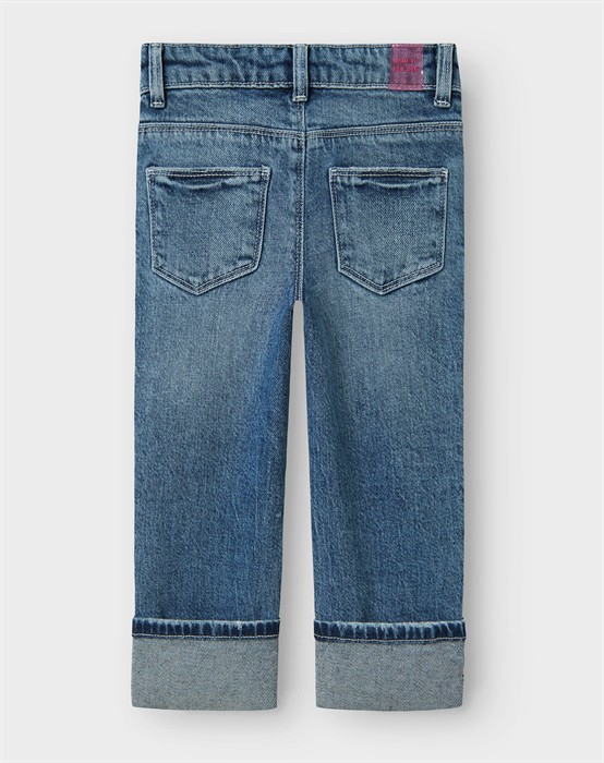 NMRose Straight Fold Jeans - Medium Blue Denim 